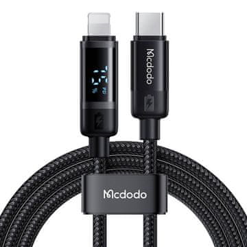 slomart kabel usb-c na lightning mcdodo ca-5210, 36w, 1,2m (črn)