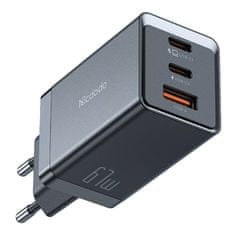 Mcdodo GaN CH-1544 omrežni polnilnik, 2x USB-C, 1x USB, 67 W + kabel USB-C za USB-C (črn)