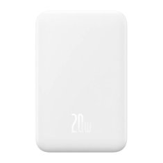 slomart magnetni mini powerbank baseus 5000mah 20w (bela)