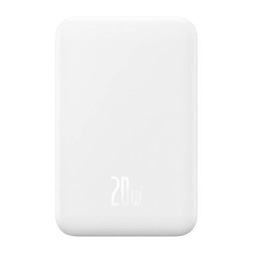 slomart magnetni mini powerbank baseus 5000mah 20w (bela)