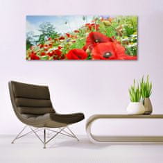 tulup.si Slika na akrilnem steklu Cvetje narava 125x50 cm 4 obešalnika