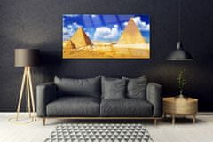 tulup.si Slika na akrilnem steklu Piramide desert landscape 140x70 cm 4 obešalnika