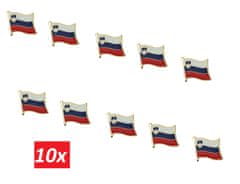 PTI Slovenija zastava, značka - 10 kosov 