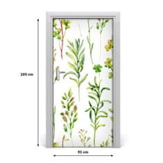 tulup.si Samolepilni tapete na vratih Weeds in zelišča 95x205 cm