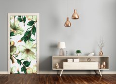 tulup.si Samolepilni tapete na vratih Hibiskus 75x205 cm