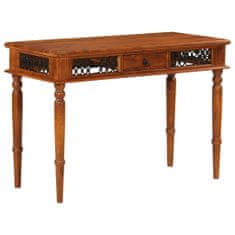 Vidaxl Pisalna miza s predalom 110x50x76 cm trden akacijev les