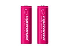 Esperanza eza103r esperanza akumulatorska baterija ni-mh aa 2000mah 2 kosa rdeča