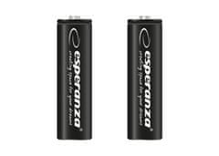 Esperanza eza105 esperanza akumulatorska baterija ni-mh aa visoke zmogljivosti 2600mah 2 kosa črna