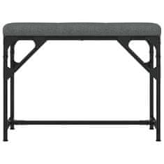 Vidaxl Jedilna klop temno siva 62x32x45 cm jeklo in blago