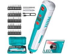 Total Akumulatorski izvijač Skupaj TSDLI0403 Mini, 4V, polnjenje USB, komplet bitov