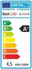 NEO-NEON LED žarnica Neoneon Best-Led E14 4,5W-Cold White BL-E14-4,5-CW