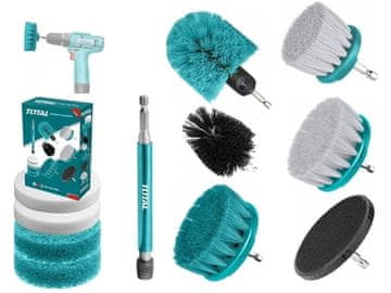 Total Čistilne ščetke TACB1101, sada 11ks, industrial