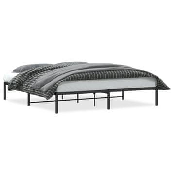 Vidaxl Kovinski posteljni okvir črn 183x213 cm