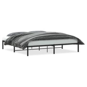 Vidaxl Kovinski posteljni okvir črn 200x200 cm