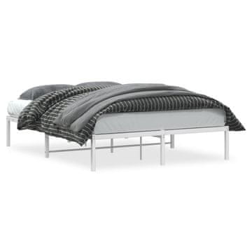 Vidaxl Kovinski posteljni okvir bel 140x200 cm