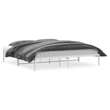 Vidaxl Kovinski posteljni okvir bel 200x200 cm