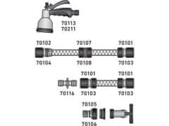 Extol Craft Vrtna škropilnica na cevi, 7-funkční