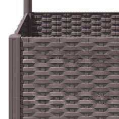 Vidaxl Cvetlično korito z oporno mrežo rjavo 80x40x136 cm PP