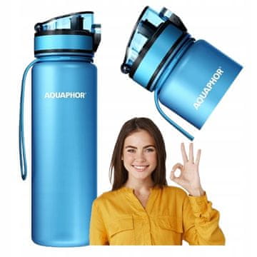 shumee Aquaphor steklenica s filtrom za vodo 0,5l modra + 1 filter