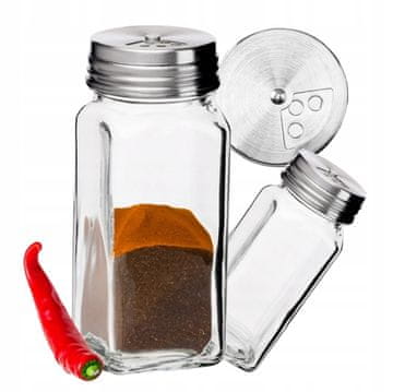 shumee Stekleni kuhinjski set začimb za sol in poper 120 ml
