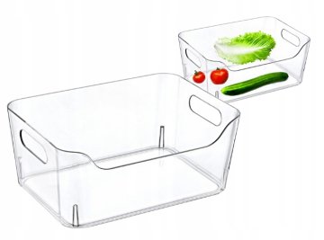 shumee Pravokotni prozorni organizator za hladilnik 27x19x11,5 cm