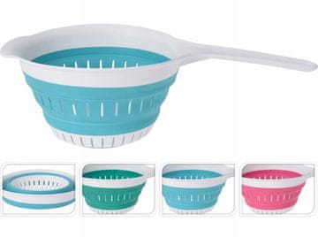 shumee Zložljivo plastično kuhinjsko cedilo 37x19x10,5 cm