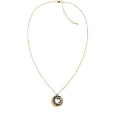 Calvin Klein Luksuzna pozlačena jeklena ogrlica s kristali 35000158