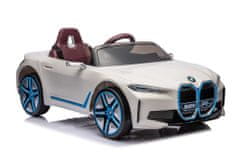 Lean-toys Otroški avto na akumulator BMW I4 4x4, bel