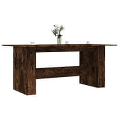 Vidaxl Jedilna miza dimljeni hrast 180x90x76 cm inženirski les