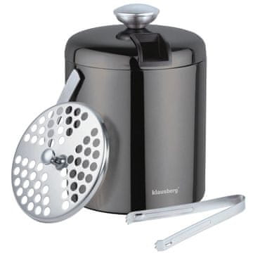 KLAUSBERG 1,3-litrsko vedro za led z grafitnimi kleščami KB7656