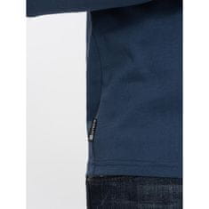OMBRE Moška majica z dolgimi rokavi in potiskom V2 OM-LSPT-0117 modra MDN124241 S