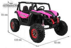 RAMIZ Otroški buggy na akumulator SuperStar 4x4 Pink + daljinec