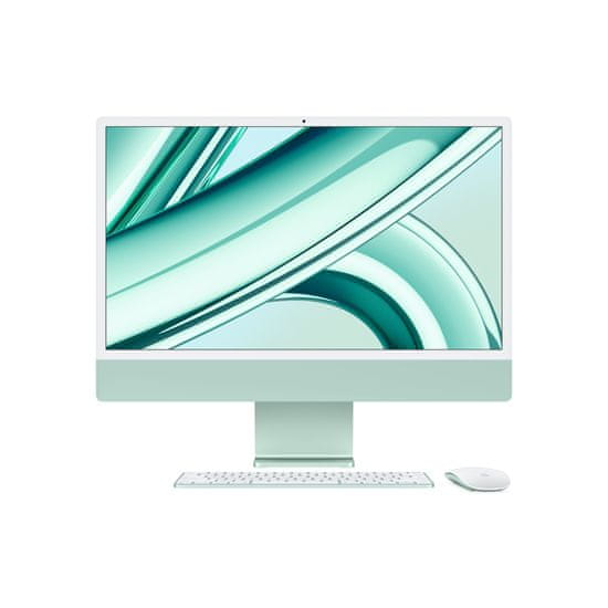 Apple iMac 24 računalnik, M3, 10C GPU, 8 GB, SSD256GB, zelena