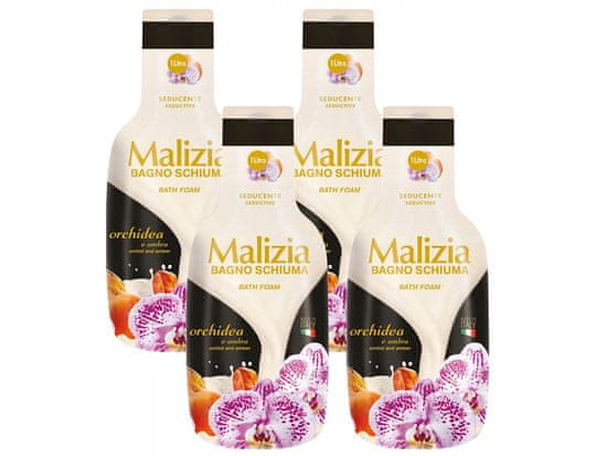 Malizia Malizia Zapeljiv kopelna tekočina - Jantar in orhideja 1 l