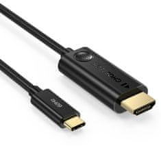 Choetech CH0019 kabel USB-C / HDMI M/M 4K 1.8m, črna