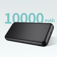 Choetech B627 Power Bank 10000mAh USB / USB C 18W QC PD, črna