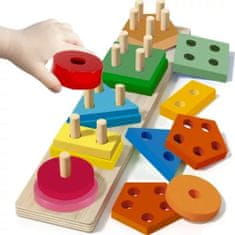MG Wooden Sorter lesena izobraževalna igrača, oblike