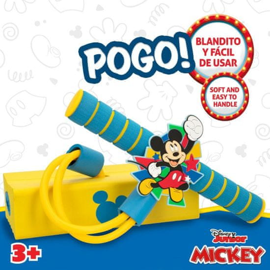 Mickey Mouse Pogo skakalna palica Mickey Mouse 3D Rumena Otroška (4 kosov)