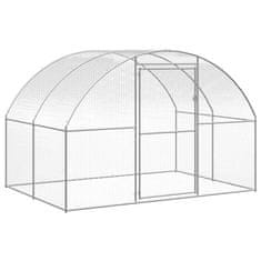 Vidaxl Zunanji kokošnjak 3x24x2 m pocinkano jeklo