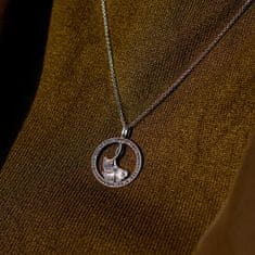 Engelsrufer Čudovita srebrna ogrlica z markazitom ERN-GINKGO-MA (verižica, obesek)
