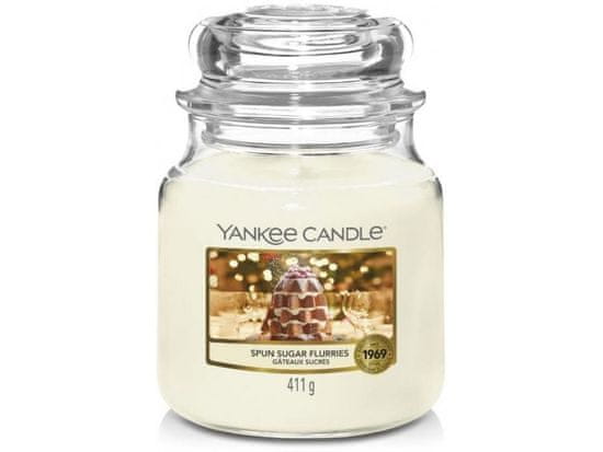 Yankee Candle Klasična Dišeča sveča v steklu srednja Spun Sugar Flurries 411 g