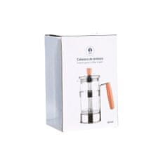 DKD Home Decor Aparat za Kavo z Batom DKD Home Decor Srebrna Naraven Nerjaveče jeklo Borosilikatno steklo 350 ml 16 x 9 x 18,5 cm