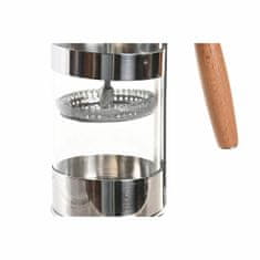 DKD Home Decor Aparat za Kavo z Batom DKD Home Decor Srebrna Naraven Nerjaveče jeklo Borosilikatno steklo 350 ml 16 x 9 x 18,5 cm