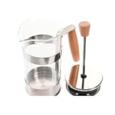 DKD Home Decor Aparat za Kavo z Batom DKD Home Decor Srebrna Naraven Nerjaveče jeklo Borosilikatno steklo 350 ml 16 x 9 x 18,5 cm
