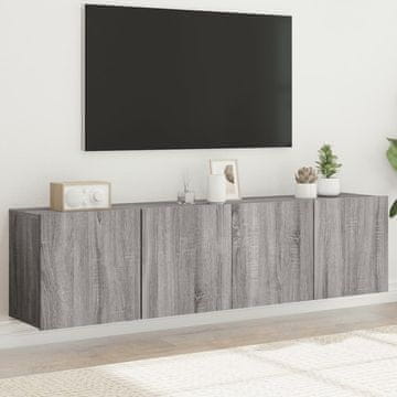 Vidaxl vidaXL Stenske TV omarice, 2 kosa, siva sonoma hrastova barva, 80x30x41 cm