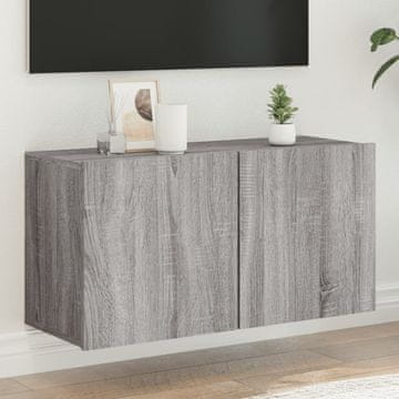 Vidaxl vidaXL Stenska TV omarica, siva, hrast sonoma, 80x30x41 cm