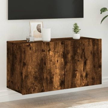 Vidaxl vidaXL Stenska TV omarica dimljen hrast 80x30x41 cm