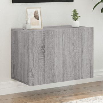 Vidaxl vidaXL Stenska TV omarica, siva, hrast sonoma, 60x30x41 cm