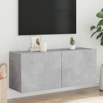 Vidaxl vidaXL Stenska TV omarica betonsko siva 100x30x41 cm