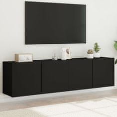 Vidaxl Stenske TV omarice 2 kosa črna 80x30x41 cm